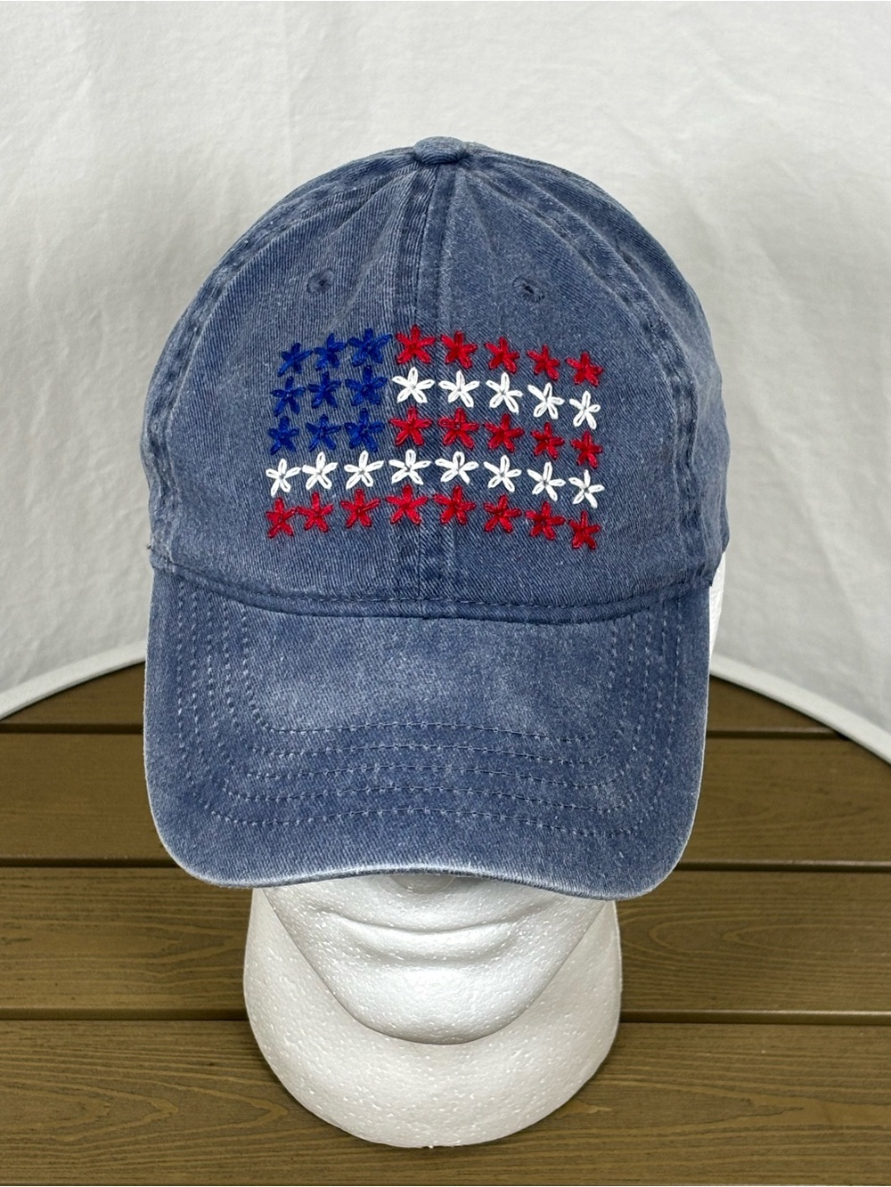 Embroidered Flower Flag Baseball Cap